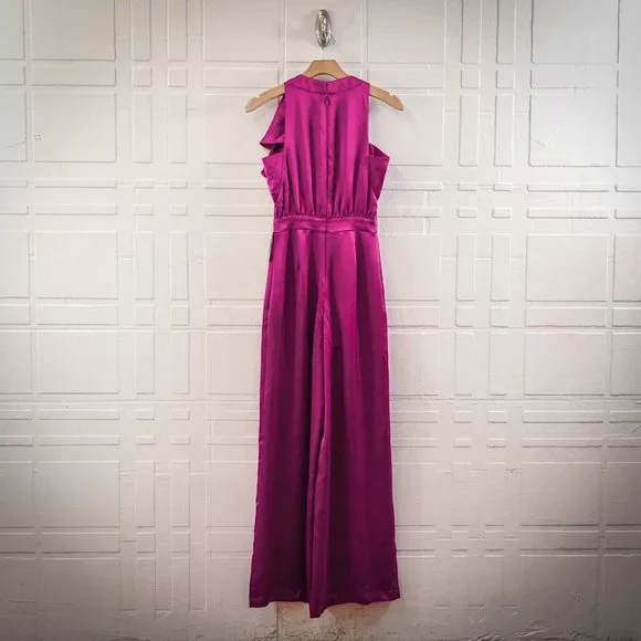 I.N.C Draped Neck Wide Leg Jumpsuit, 8 - Picture 2 of 5